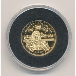 Médaille Or - Louis XIV - Roi soleil - or 2g 0,585