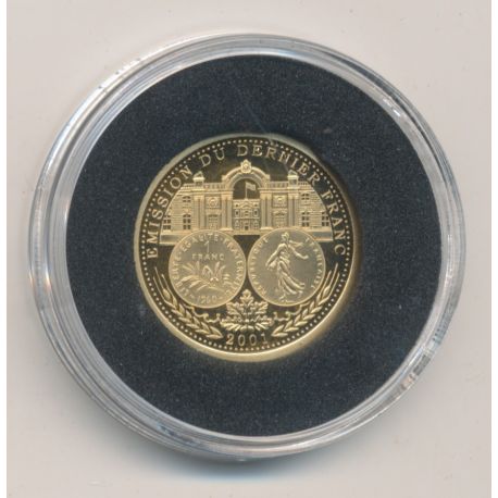 Médaille Or - 10e anniversaire du dernier franc