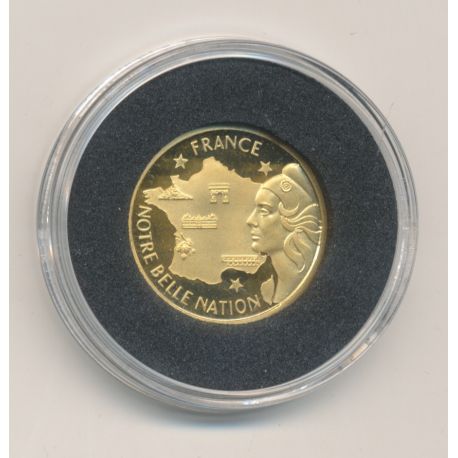 Médaille Or - Notre belle nation - Marianne - or 2g 0,585