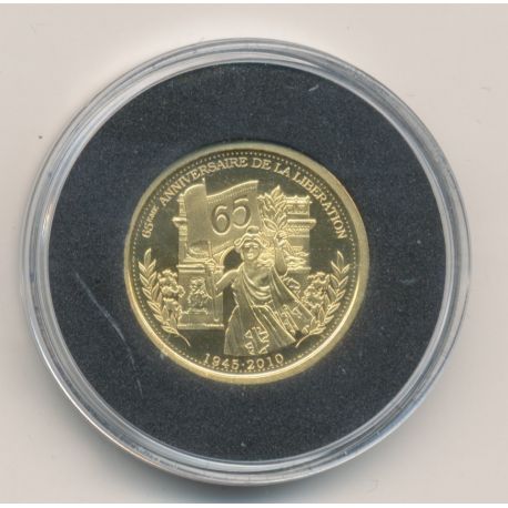 Médaille - Marianne et arc de triomphe - 65e anniversaire de la libération - or