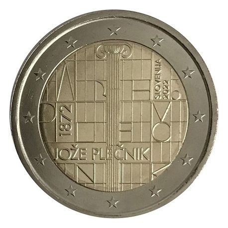 2€ Slovénie 2022 - 150e anniversaire de la naissance de l'architecte Jože Plečnik