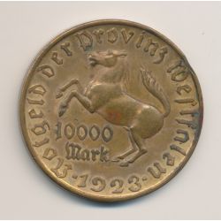 Allemagne - 10000 Mark 1923 - Westphalie von stein - tombac - TTB+