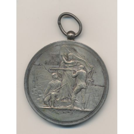 Médaille - Société de tir du 138e régiment territorial infanterie - bronze argenté - 51mm