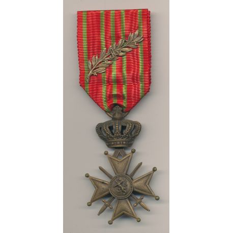 Belgique - Croix de guerre 1914-18 avec palme - ordonnance