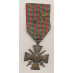 Médaille - Croix de guerre 1914-1917 - 2 étoiles bronze - ordonnance