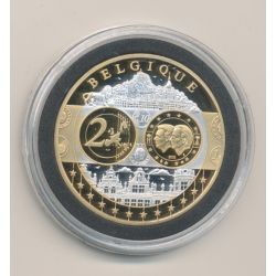 Médaille - 1ère frappe hommage Euro - Belgique - Europa - cuivre argenté