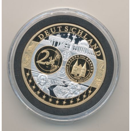 Médaille - 1ère frappe hommage Euro - Allemagne - Europa - cuivre argenté