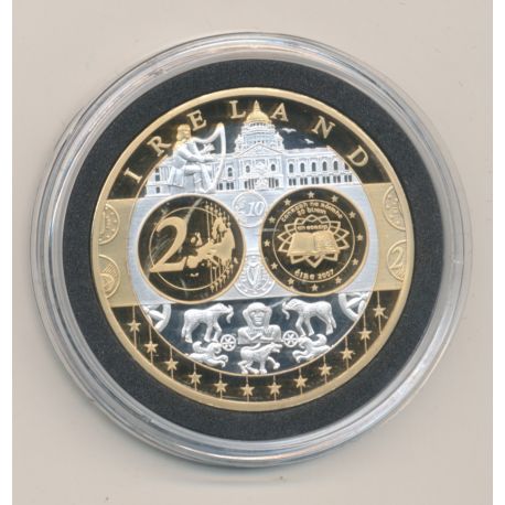 Médaille - 1ère frappe hommage Euro - Irlande - Europa - cuivre argenté