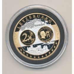 Médaille - 1ère frappe hommage Euro - Luxembourg - Europa - cuivre argenté