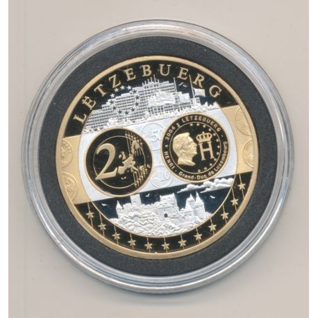 Médaille - 1ère frappe hommage Euro - Luxembourg - Europa - cuivre argenté