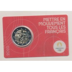 2 Euro 2022 - JO Paris 2024 - coincard rouge