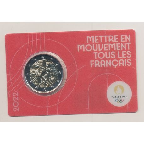 2 Euro 2022 - JO Paris 2024 - coincard rouge