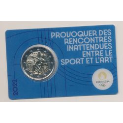 2 Euro 2022 - JO Paris 2024 - coincard bleu
