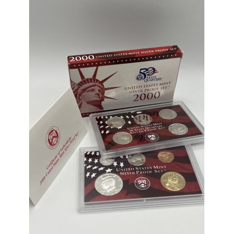 Etats-Unis - Silver Proof set 2000 S - 10 Monnaies 