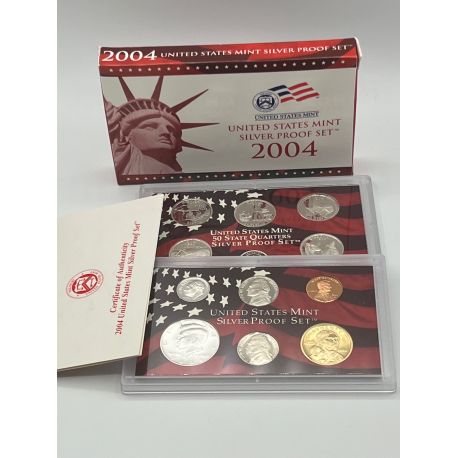Etats-Unis - Silver Proof set 2004 S - 11 Monnaies 