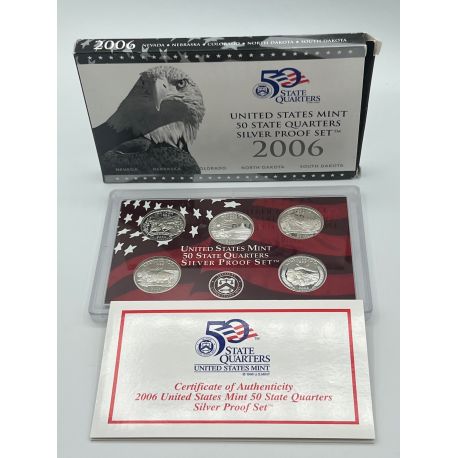 Etats-Unis - Silver Proof set 2006 S - 5 X 1/4 Dollar 