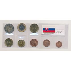 Slovaquie - Série 8 monnaies 2007 - 1 Cent à 2 euro - UNC