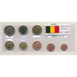 Belgique - Série 8 monnaies 2003 + 1 Medaille - UNC
