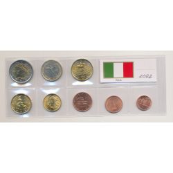 Italie - Série 8 monnaies 2002 - 1 Cent à 2 Euro - UNC