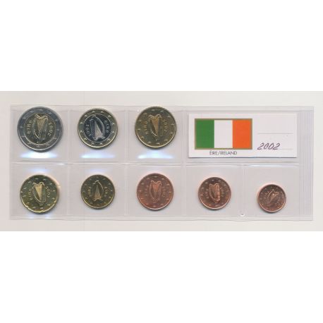 Irlande - Série 8 monnaies 2002 - 1 Cent à 2 Euro - UNC