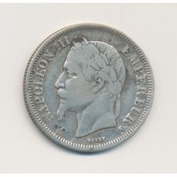 Napoléon III - Tête laurée - 2 Francs - 1866 K Bordeaux - TB