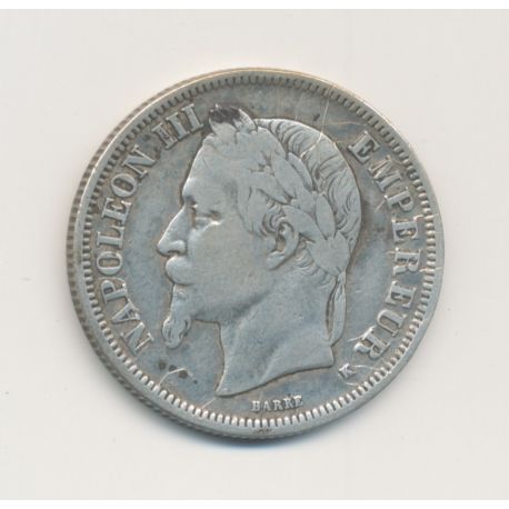 Napoléon III - Tête laurée - 2 Francs - 1866 K Bordeaux - TB