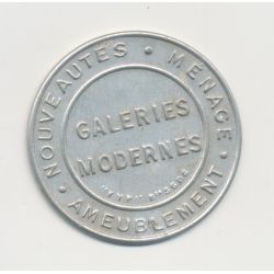 Timbre-monnaie - 5 Centimes bleu sur fond rouge - Galeries modernes