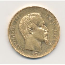 50 Francs Or - 1855 A Paris - Napoléon III - Tête nue - TTB+