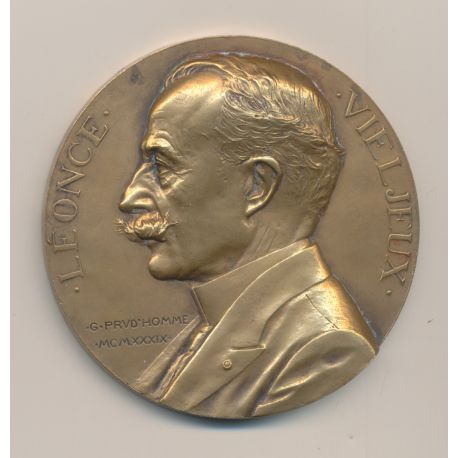 Médaille - Léonce VIELJEUX - Maire LA ROCHELLE - bronze