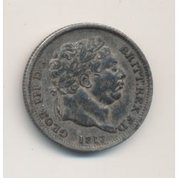 Angleterre - Shilling 1817 - George III - argent - TTB+
