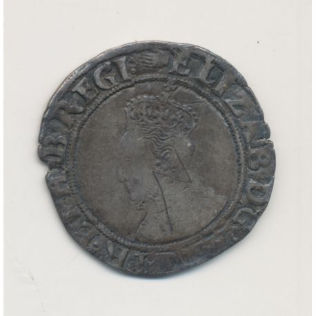 Angleterre - Shilling Elisabeth I - argent - B/TB