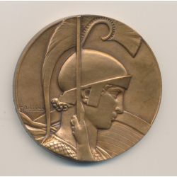Médaille Maçonnique - Loge Athéna 1984 - les amis triomphants - GODF - 50mm - bronze - SPL