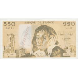 Reproduction - 500 Francs pascal/550 Francs