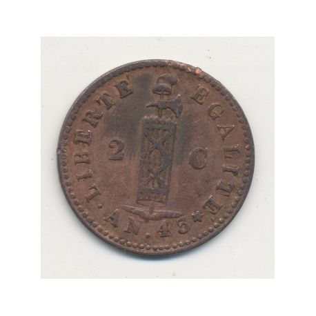 Haiti - 2 centimes - 1846