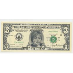 Billet Fantaisie - Hillary Clinton - 3 dollars