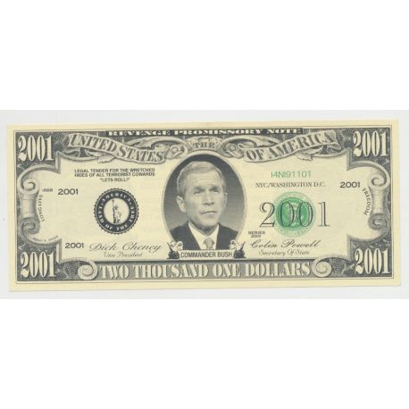 Billet Fantaisie - George Bush - 2001 dollars