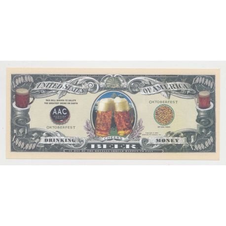 Billet Fantaisie - BEER/BIERES - 1 million dollar