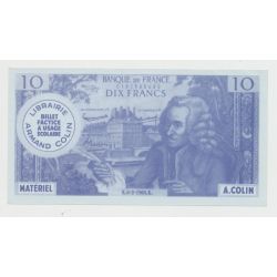 Billet publicitaire - 10 Francs Voltaire - matériel Colin