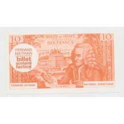 Billet publicitaire - 10 Francs Voltaire - Fernand Nathan