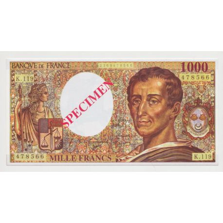 Billet publicitaire - 1000 Francs Montesquieu - cash converters