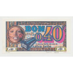 Billet publicitaire - Ultra brite - 0,40F