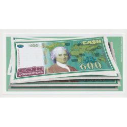 Billet publicitaire - 600 cash converters