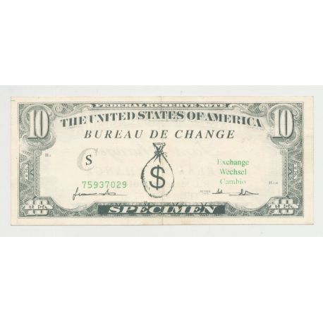 Billet publicitaire - 10 Dollars Sam change