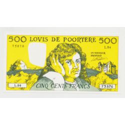 Billet publicitaire - 500 Louis de Poortere