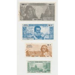 Billet publicitaire - Série 4 Billets - Banque enfantine - 5/10/50/100 Francs