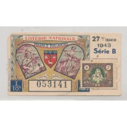 Billet Loterie nationale - France toujours - 1943