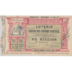 Billet Loterie - L'oeuvre des pauvres honteux - 50 centimes 1907