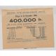 Billet Loterie - Orphelinat national des chemins de fer - 1906