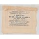 Billet Loterie - Société allaitement maternel - 1 Franc 1903