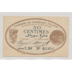 50 Centimes Alger - 1915 - série T - TTB